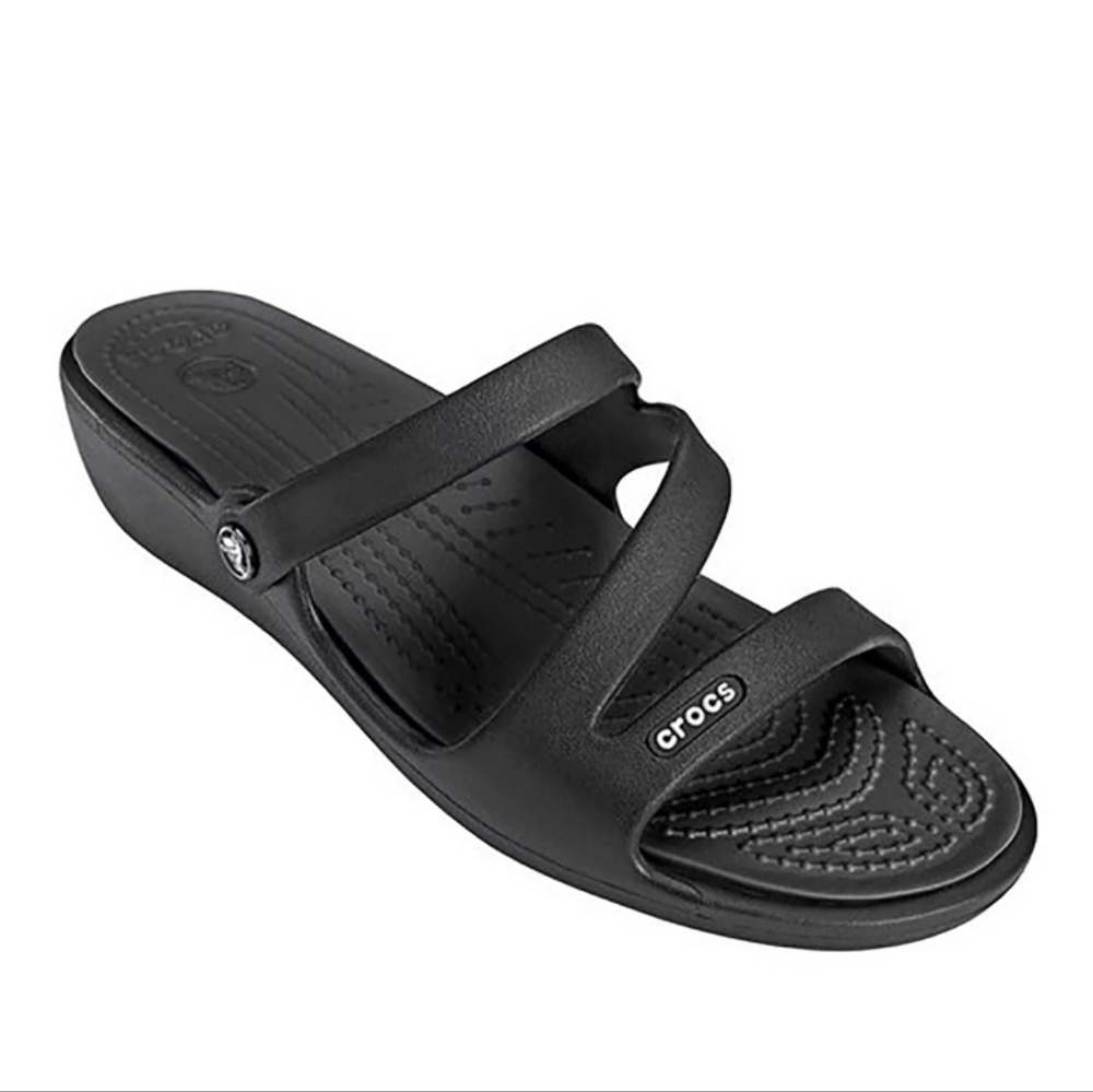 Crocs Women's Patricia Wedge Sandals. Black. Size 11.